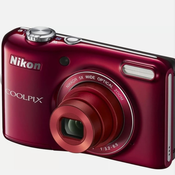 Nikon NON-FUNCTIONAL Red COOLPIX L28 20.1 MP Digital Camera 5x Zoom Lens - Picture 9 of 11